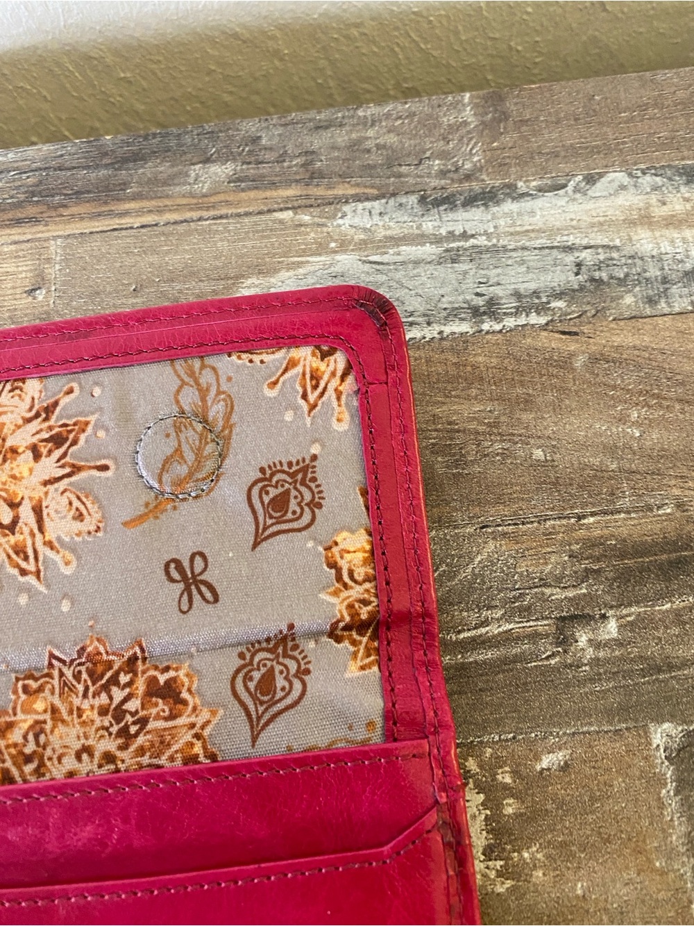 HOBO Leather Wallet Clutch - Fuchsia Pink - Picture 7 of 15